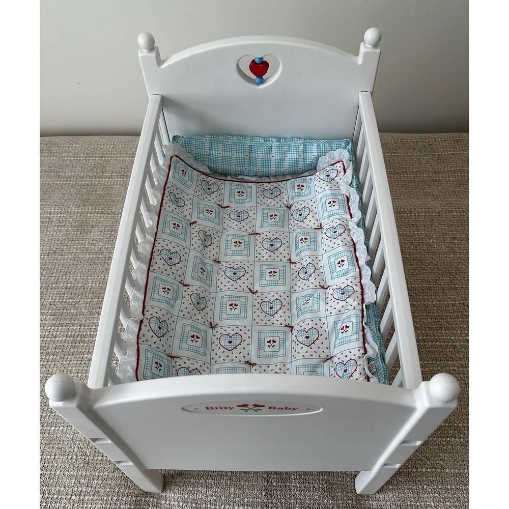 Bitty Baby's Crib I Pleasant Company American Girl Vintage Bedding Bumper Pads